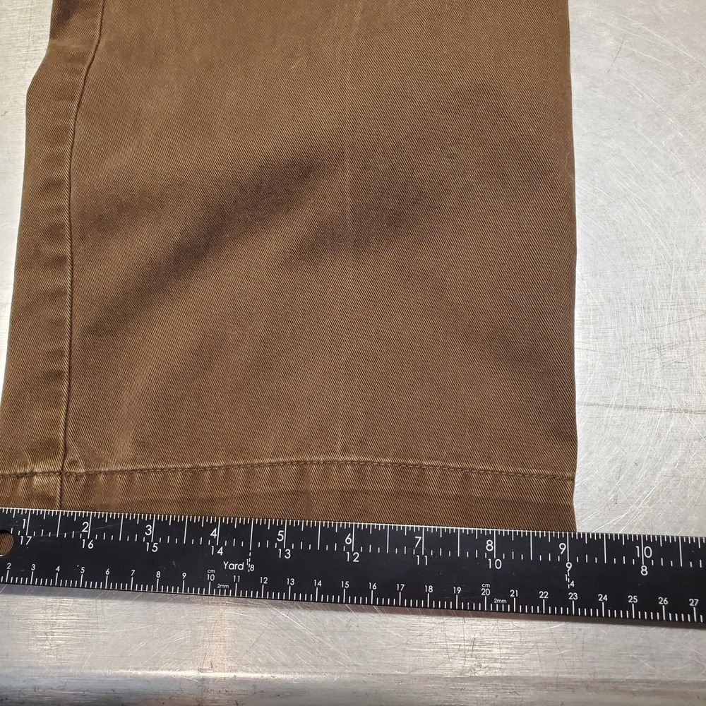 Polo Ralph Lauren Classic Chino Brown Cotton Twill Pants Mens 40x30 Flat Front - Picture 10 of 12